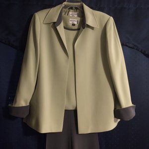 Kasper 3-Piece Suit, Mint and Grey, 16